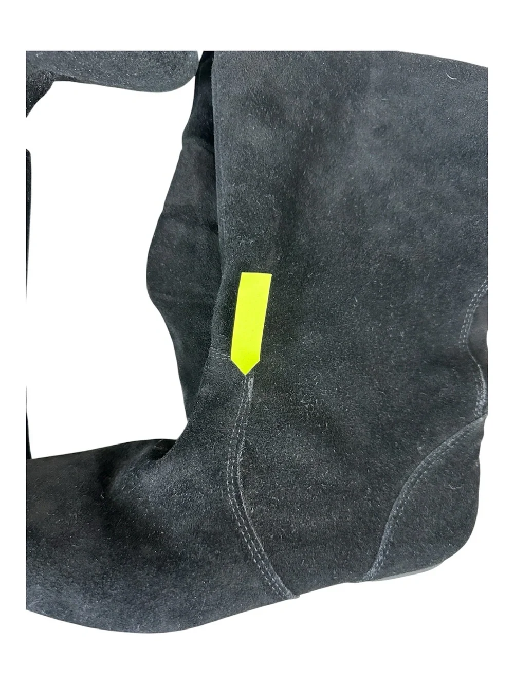 GIANNI BINI Women’s Black‎ Suede Knee-High Cuffed Boots Flats Size 7.5M